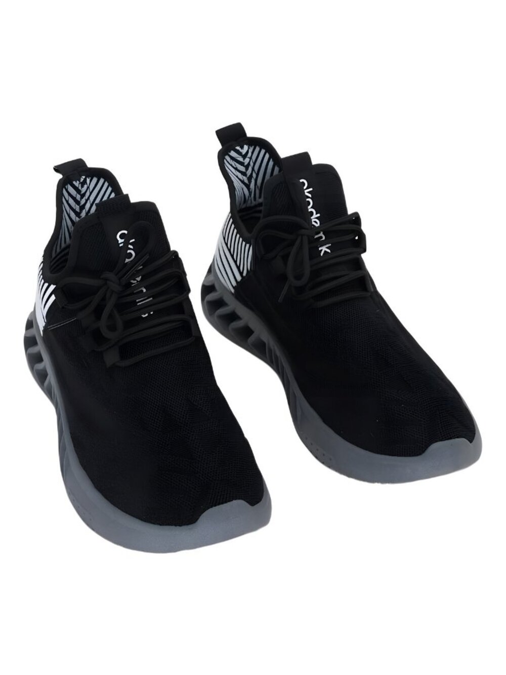Akademiks Men's Fit Fashion Sneakers Black White Size 9M